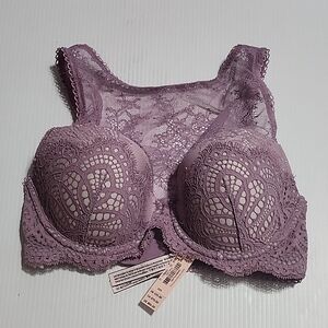 Victoria's Secret Purple Lace Bra with Underwire Support